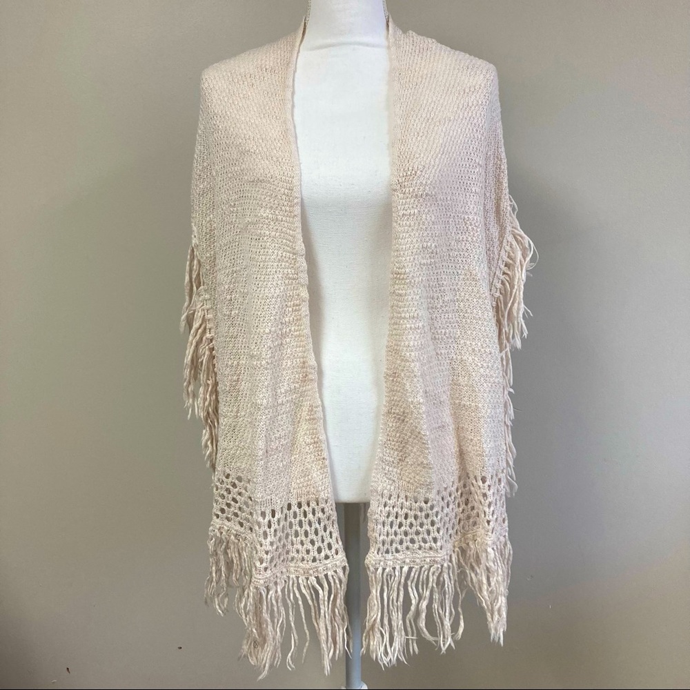 TORRID Boho Loose Knit Cardigan Woven with Tassels